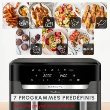 Air fryer Moulinex Easy Fry Dual XXL 11L, 2 tiroirs, Cuisson synchronisée EZ942HF0