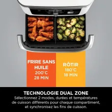 Friteuse sans huile Ninja10.4l  Foodi Flex AF500EUwh blanc