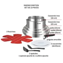 Batterie de cuisine tefal Ingenio Emotion L896SD04 Set de 13 pièces - Induction