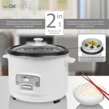 Clatronic Cuiseur À Riz Et Cuit-Vapeur Rk 3566